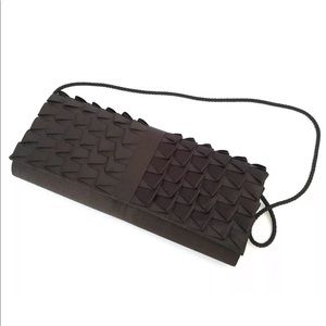 Jessica McClintock Clutch Black silk ribbon